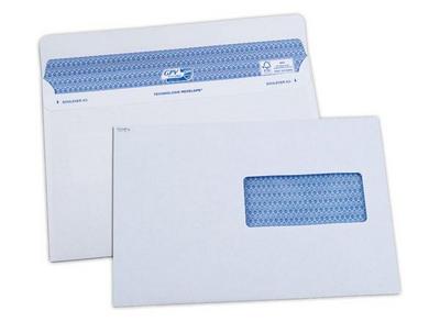 1 Boite de 100 Enveloppes Secure blanches 162x229 mm Fenêtre 45X100 mm 90g