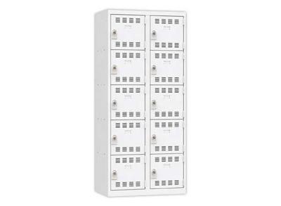 1 Vestiaire multicases 2 colonne de 5 cases H.180 x L.80cm GRIS