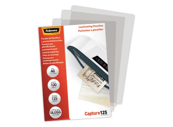 1 Boite de 100 Pochettes de plastification à chaud - A6 (10,5x14,8)- Epaisseur 2x125µ