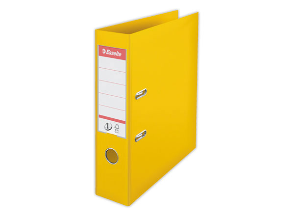1 Classeur à levier  classiques ESSELTE N°1 Power Jaune dos 7.5cm
