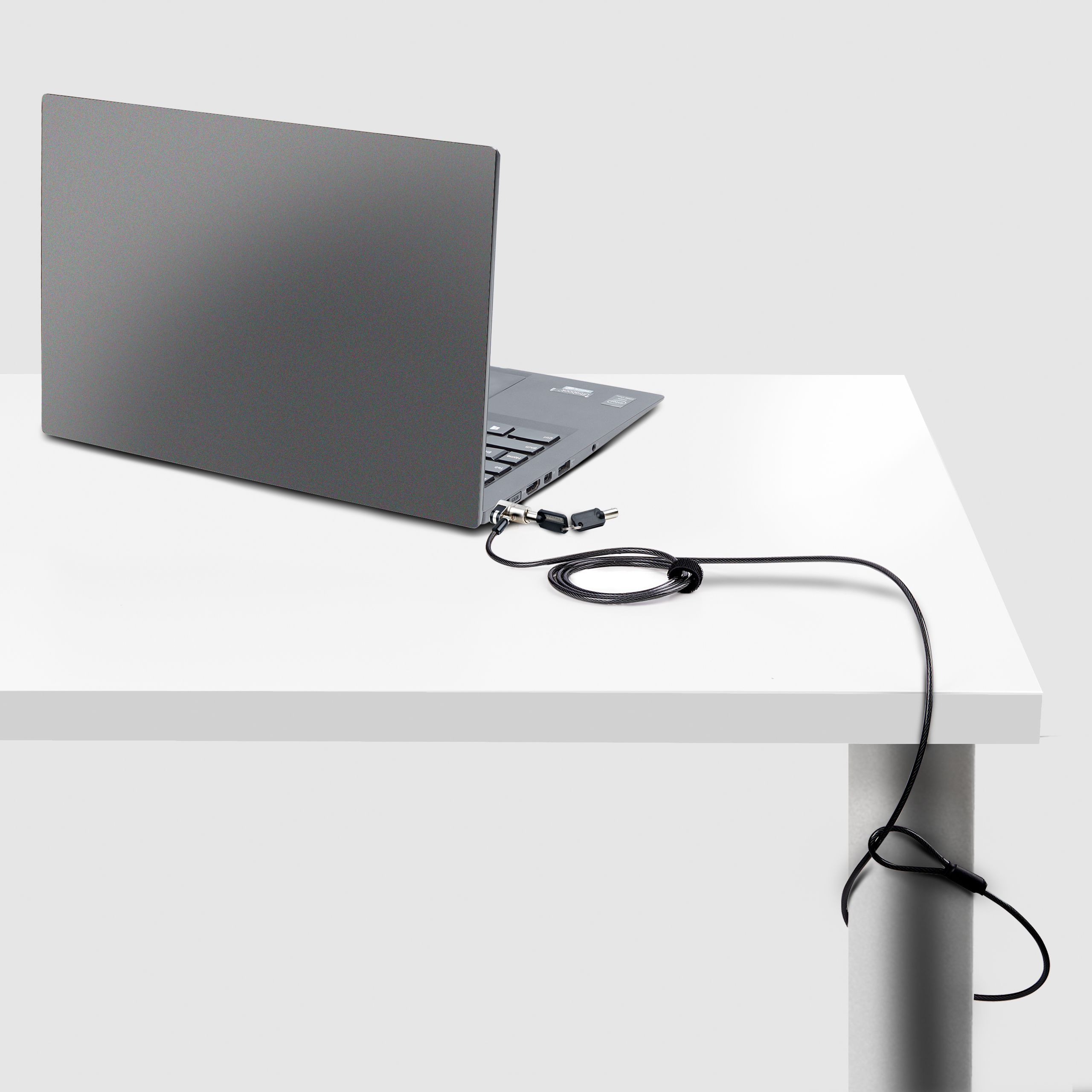 StarTech.com Câble Antivol PC de 2m - Câble de Verrouillage PC, Nano-slot - Câble de sécurité - argent, noir - 2 m