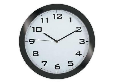 1 Horloge murale silencieuse FIDUCIAL noire 38 cm