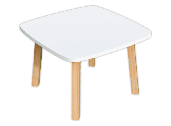 1 Table basse WOODY 60x60 cm blanc