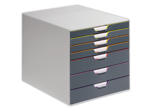 1 Module de classement 7 tiroirs  VARICOLOR gris