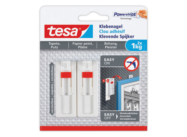 1 2 clous adhésifs pour papier peint et plâtre 1Kg - TESA