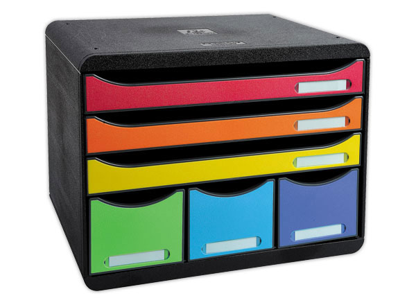 1 Module de classement 6 tiroirs STORE BOX MAXI arlequin