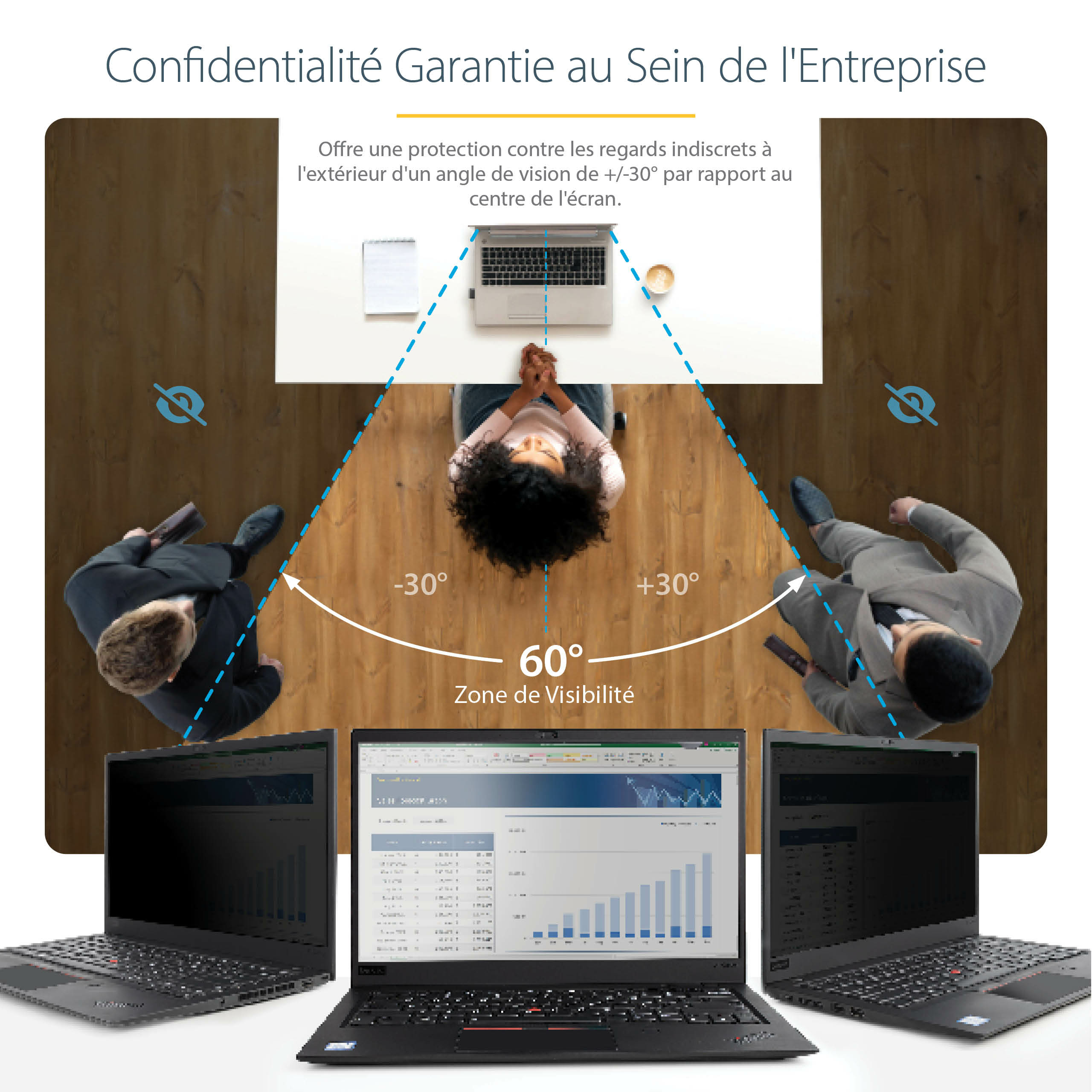 StarTech.com Filtre de Confidentialité PC 15,6", Écran de Confidentialité - Filtre de confidentialité pour ordinateur portable (horizontal) - largeur 15,6 pouces - transparent