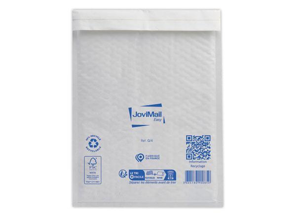 1 Carton de 100 Pochettes matelassées à bulles d'air blanches JOVIMAIL Easy 240x330 cm
