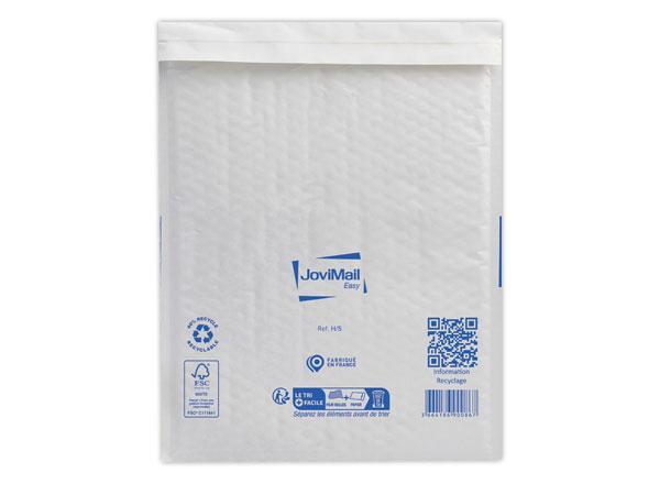 1 Carton de 100 Pochettes matelassées à bulles d'air JOVIMAIL Easy - blanc 270x360 mm