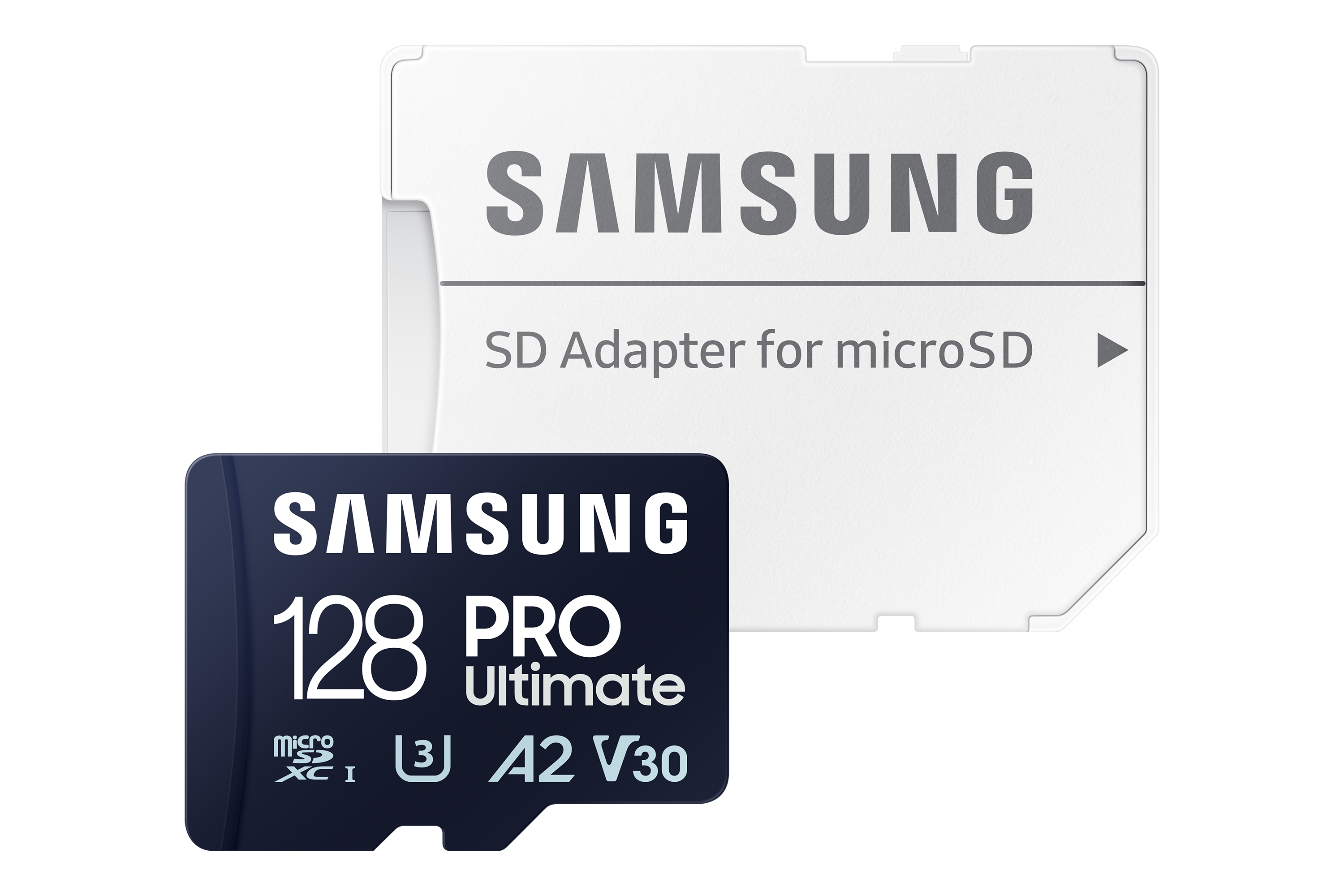 Samsung PRO Ultimate MB-MY128SA - Carte mémoire flash (adaptateur SD inclus(e)) - 128 Go - A2 / Video Class V30 / UHS-I U3 - microSDXC UHS-I - bleu
