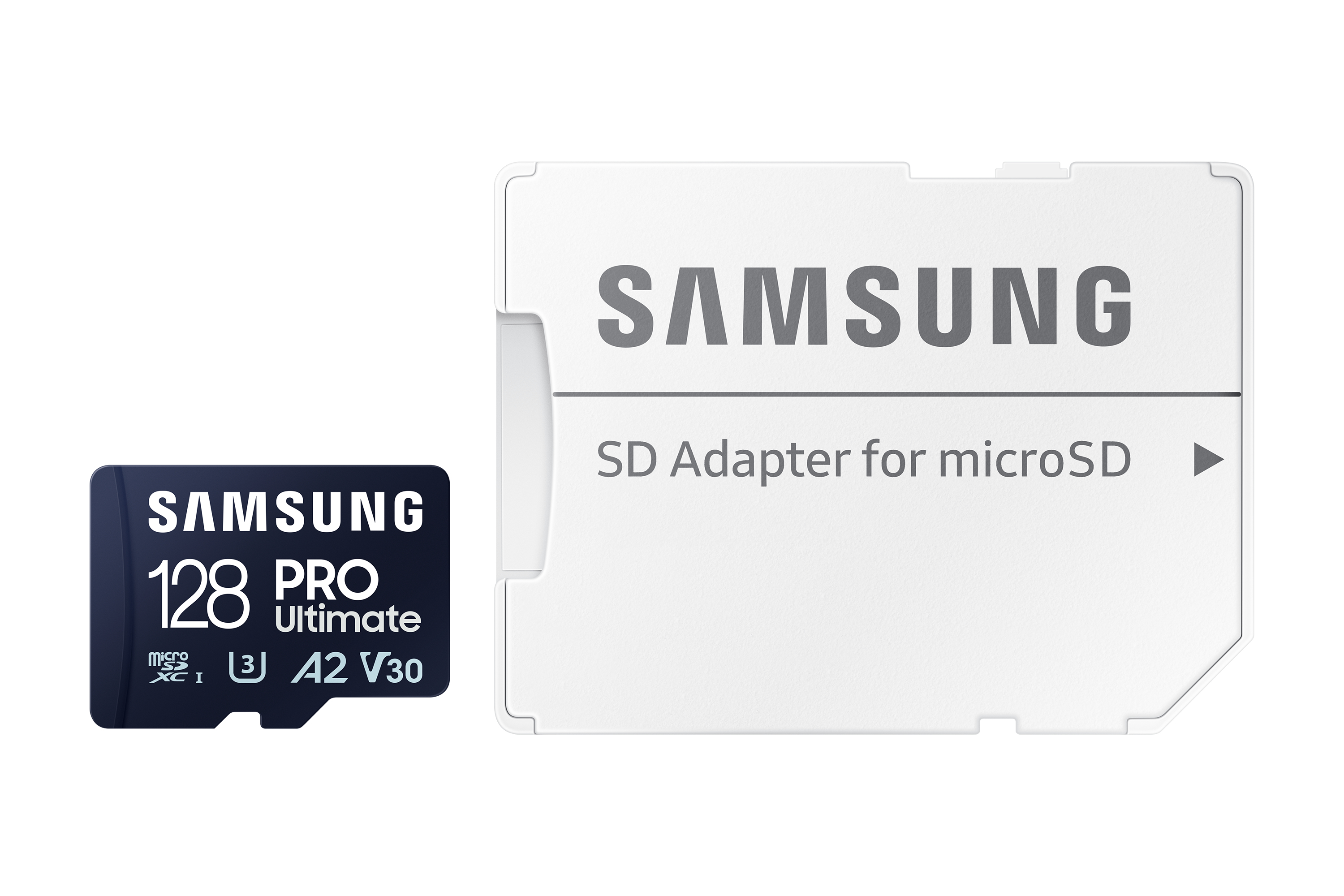 Samsung PRO Ultimate MB-MY128SA - Carte mémoire flash (adaptateur SD inclus(e)) - 128 Go - A2 / Video Class V30 / UHS-I U3 - microSDXC UHS-I - bleu