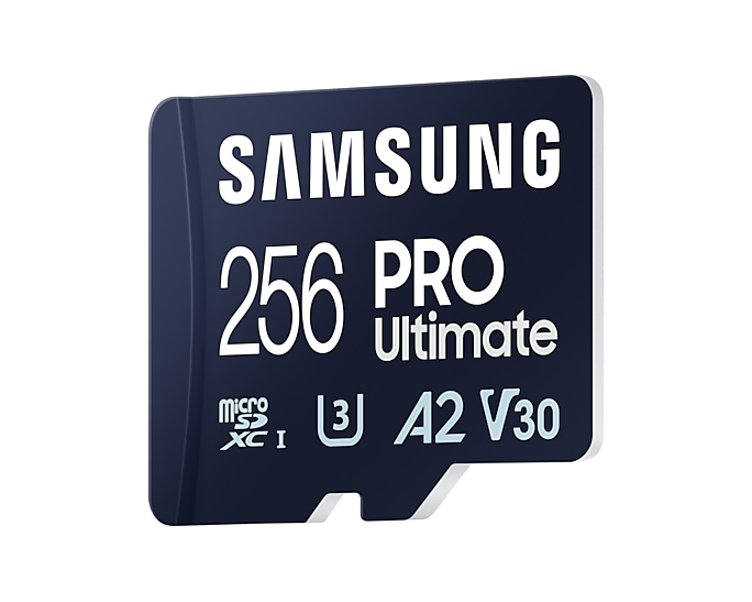 Samsung PRO Ultimate MB-MY256SB - Carte mémoire flash - 256 Go - A2 / Video Class V30 / UHS-I U3 - microSDXC UHS-I - bleu
