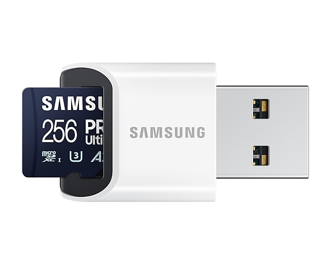 Samsung PRO Ultimate MB-MY256SB - Carte mémoire flash - 256 Go - A2 / Video Class V30 / UHS-I U3 - microSDXC UHS-I - bleu