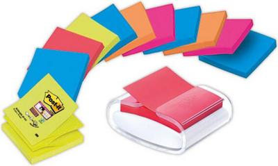 1 12 Blocs ZNotes Super Sticky 76x76 mm +dévidoir offert