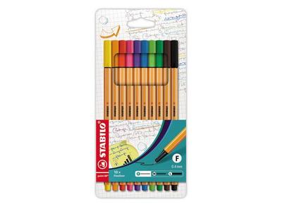 1 Blister de 10 Stylos-feutres STABILO Point 88 - écriture fine
