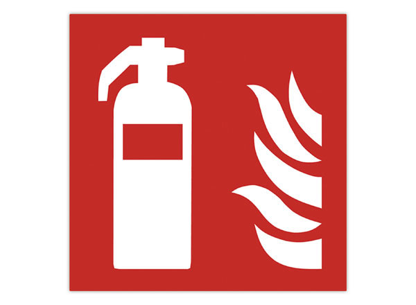 1 Adhésif sol anti-dérapant danger extincteur