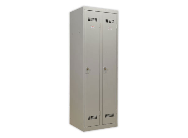 1 Vestiaire industrie propre 2 colonnes H.180 x L.60 cm Gris.