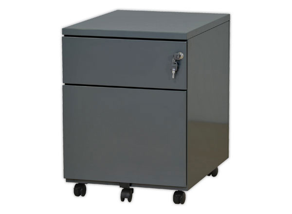 1 Caisson mobile métallique 2 tiroirs anthracite