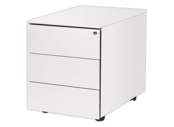 1 Caisson mobile en métal 3 tiroirs blanc