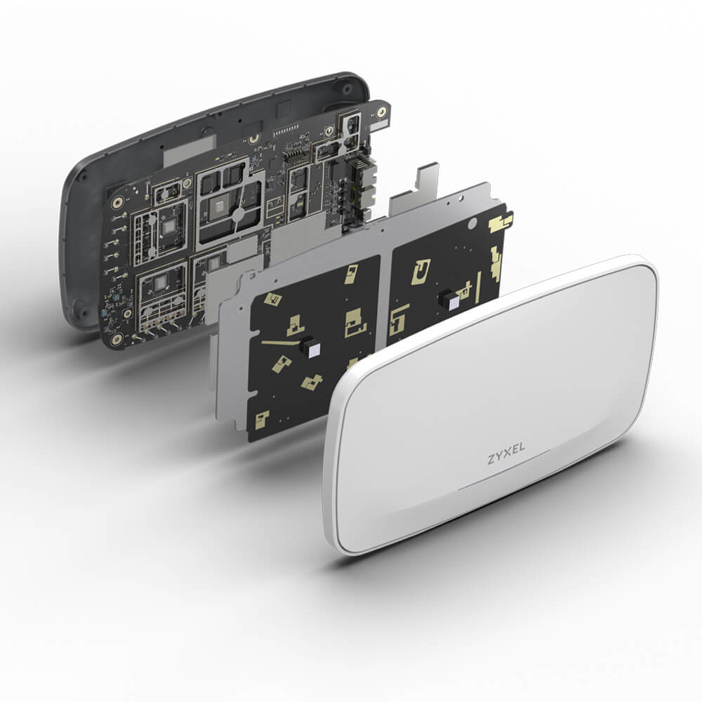 Zyxel NebulaFlex Pro WBE660S - Borne d'accès sans fil - 1GbE, Wi-Fi 7 - Wi-Fi 6 - Wi-Fi 7 - 6 GHz - montage mural
