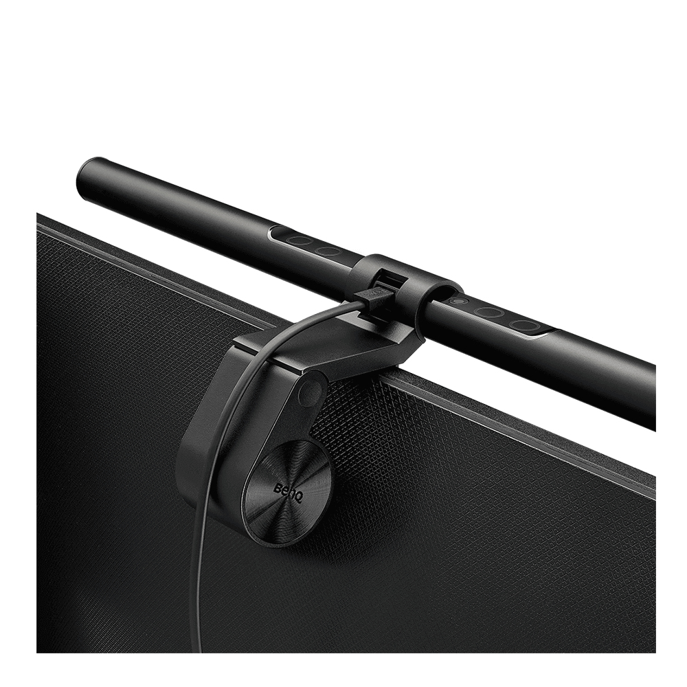 BenQ WiT Screenbar - Lampe de bureau - LED - système de fixation avec pince - 5 W - lumière blanche froide/douce - 2700-6500 K
