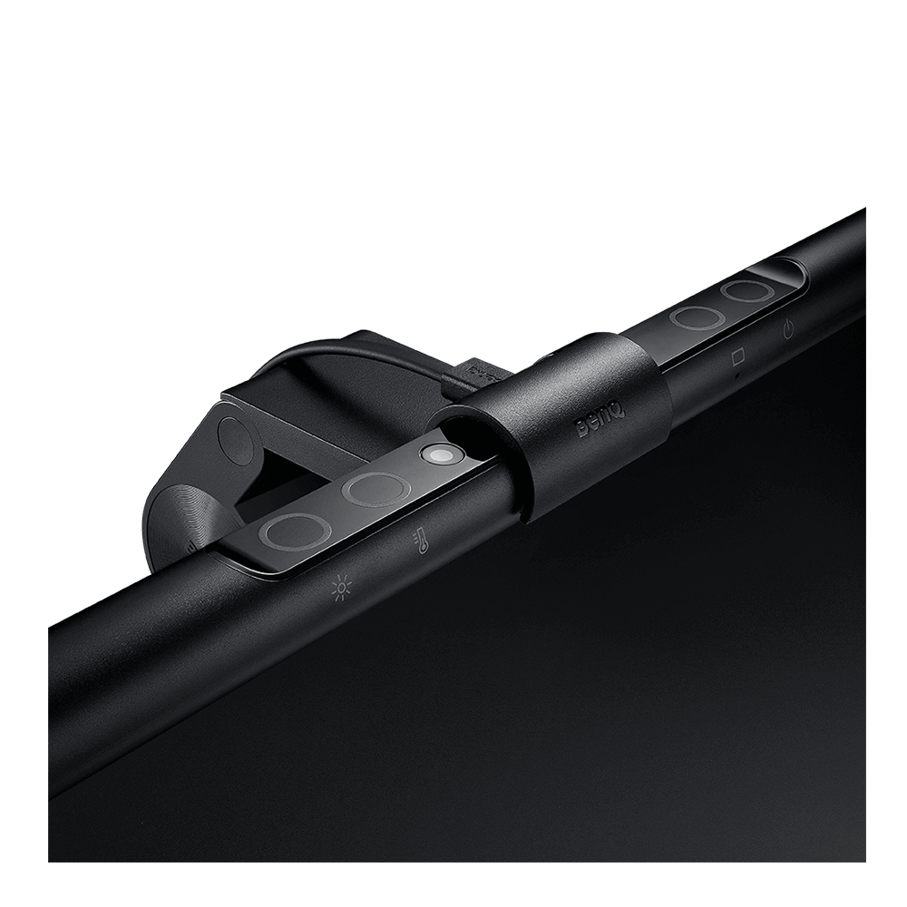 BenQ WiT Screenbar - Lampe de bureau - LED - système de fixation avec pince - 5 W - lumière blanche froide/douce - 2700-6500 K