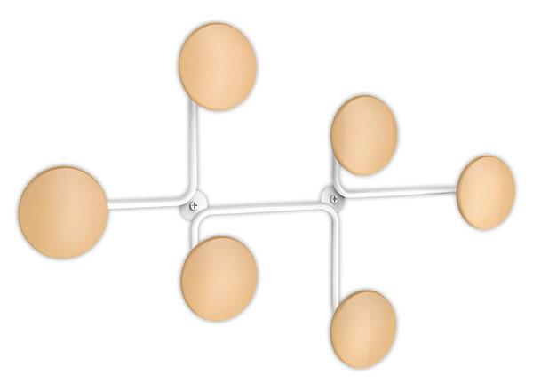 1 Patère à fixer blanc