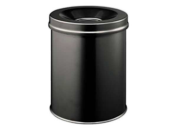 1 Corbeille à papier anti-feu 15 litre noir