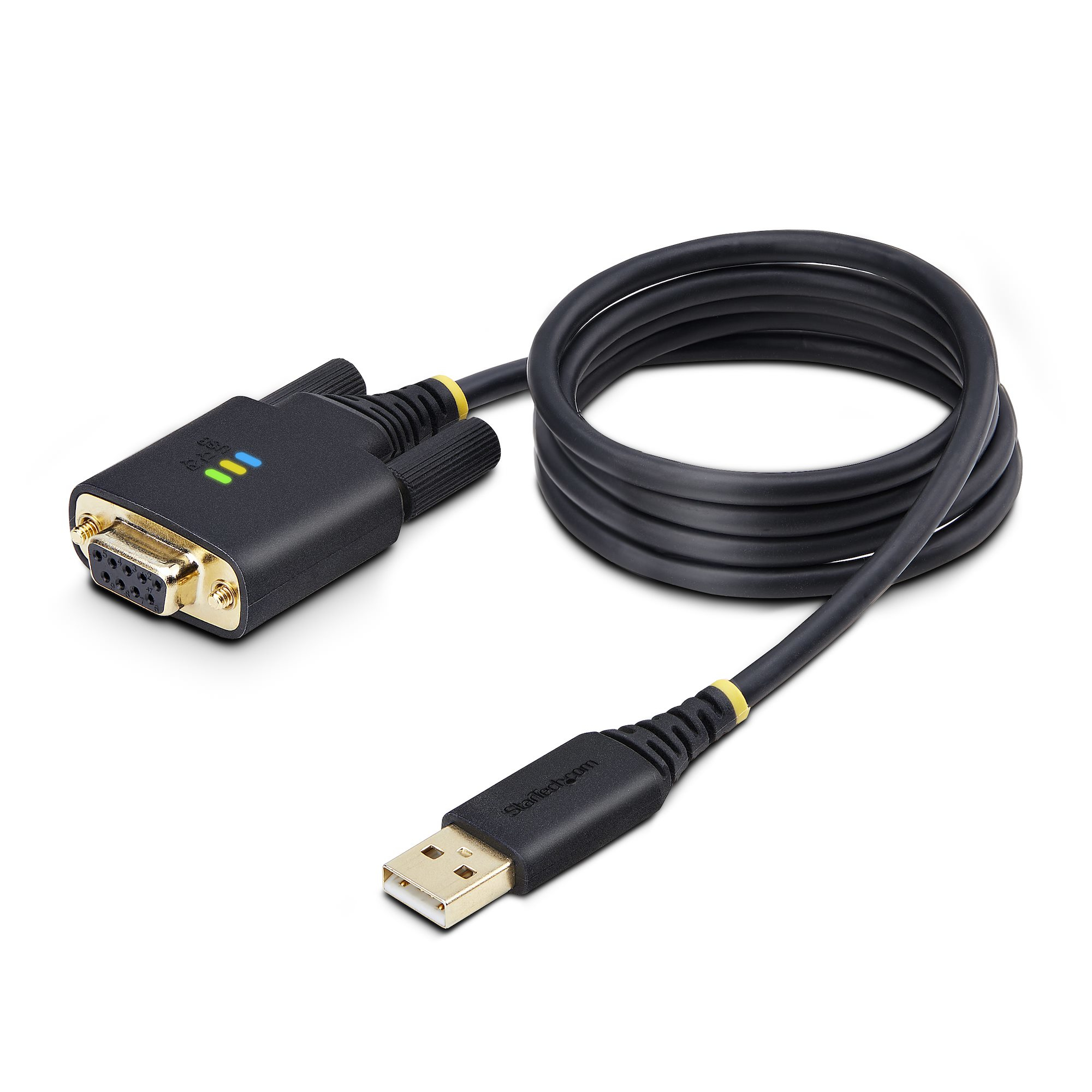 StarTech.com Adaptateur USB vers Série Null Modem de 1m, RS232, FTDI - Câble USB / série - USB (M) pour DB-9 (M) - 1 m - noir