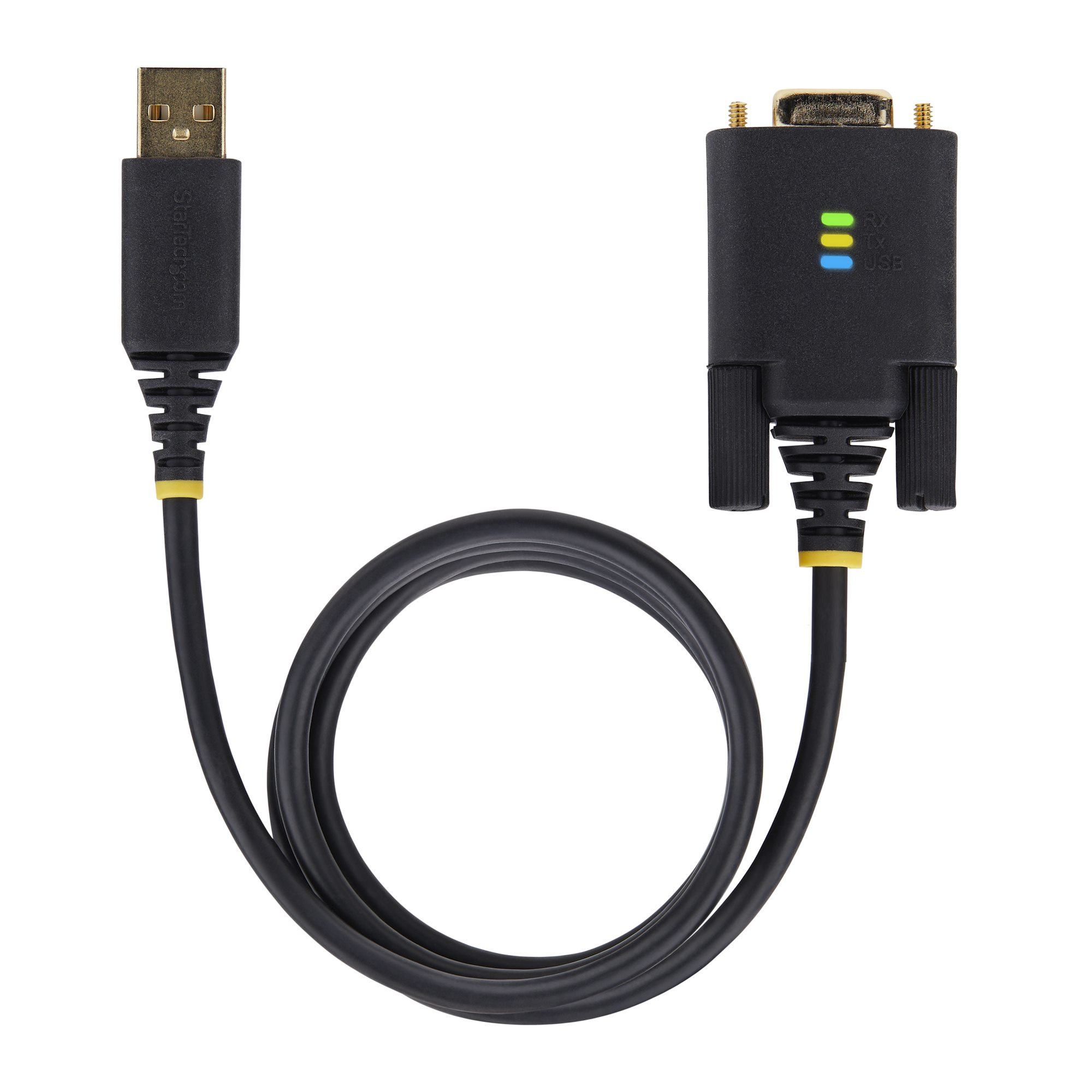 StarTech.com Adaptateur USB vers Série Null Modem de 1m, RS232, FTDI - Câble USB / série - USB (M) pour DB-9 (M) - 1 m - noir