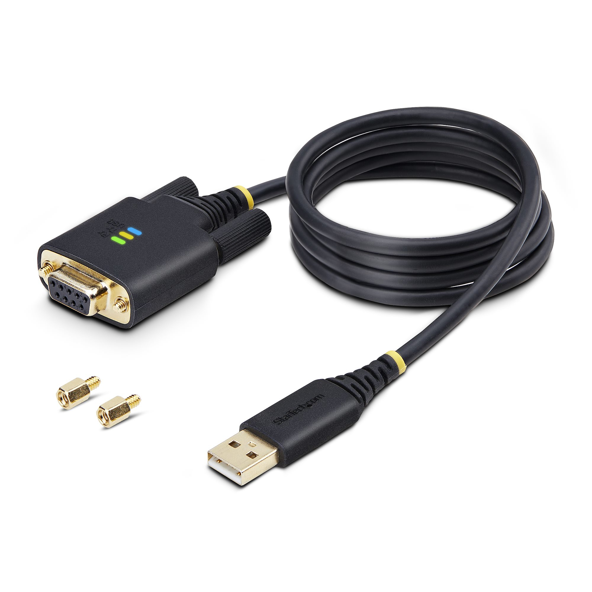 StarTech.com Adaptateur USB vers Série Null Modem de 1m, RS232, FTDI - Câble USB / série - USB (M) pour DB-9 (M) - 1 m - noir
