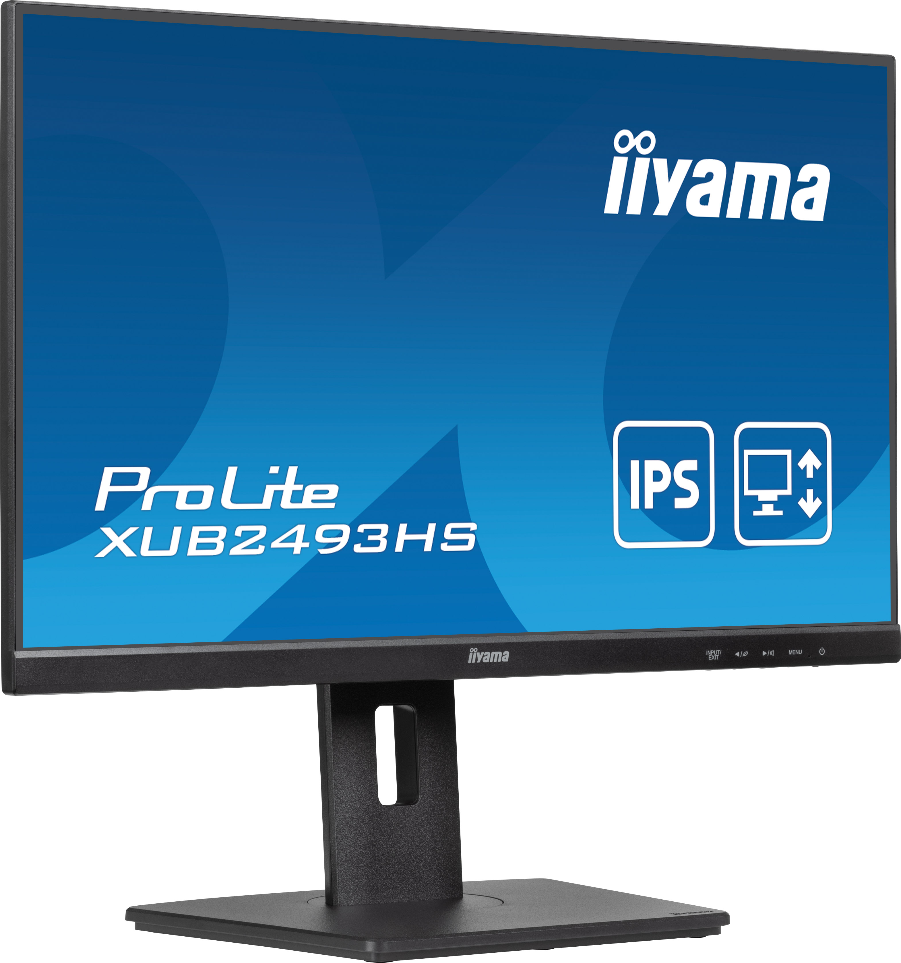 iiyama ProLite XUB2493HS-B6 - Écran LED - 24" (23.8" visualisable) - 1920 x 1080 Full HD (1080p) @ 100 Hz - IPS - 250 cd/m² - 1300:1 - 0.5 ms - HDMI, DisplayPort - haut-parleurs - mat, noir
