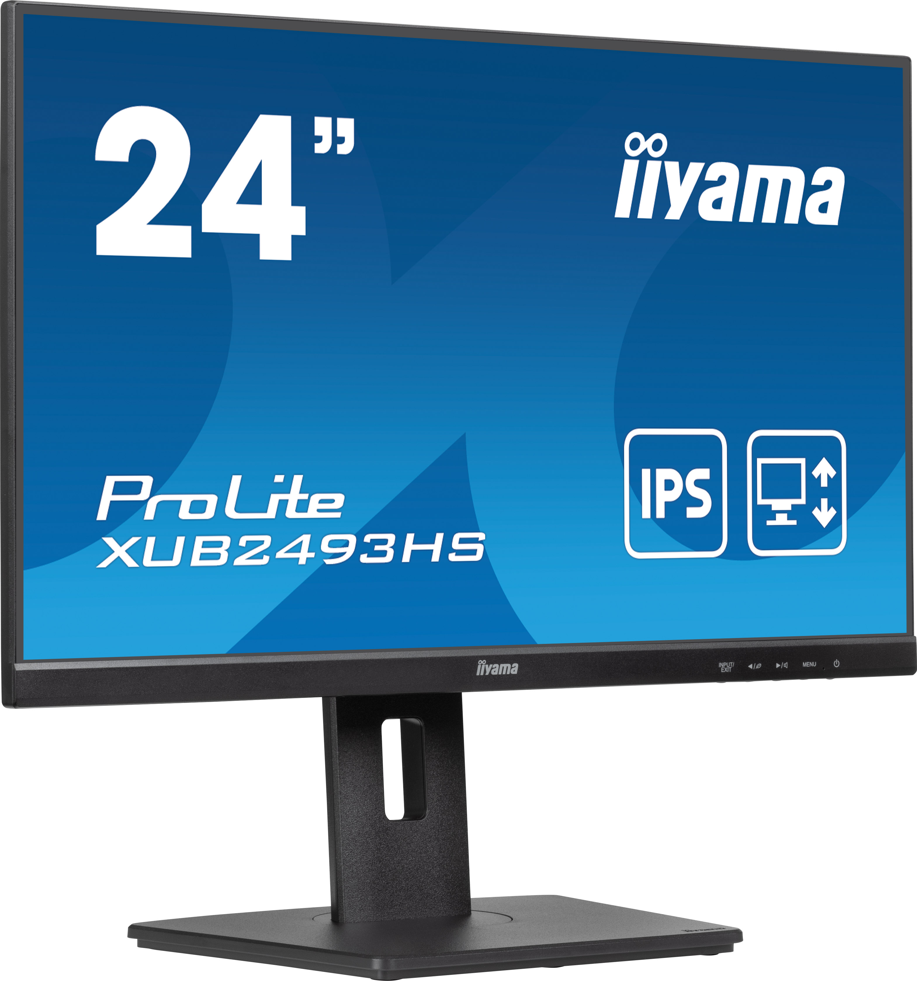 iiyama ProLite XUB2493HS-B6 - Écran LED - 24" (23.8" visualisable) - 1920 x 1080 Full HD (1080p) @ 100 Hz - IPS - 250 cd/m² - 1300:1 - 0.5 ms - HDMI, DisplayPort - haut-parleurs - mat, noir