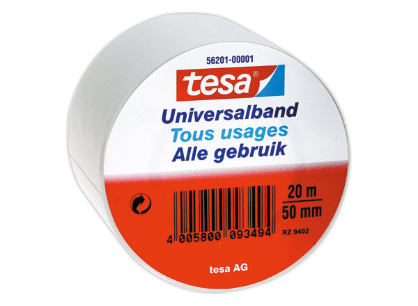 1 Rouleau d'adhésif PVC pour réparation TESA - 20m x 50mm Blanc