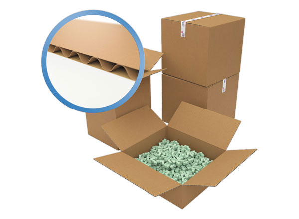 1 Lot de 20 Caisses américaines simple cannelure 43x30x15 cm