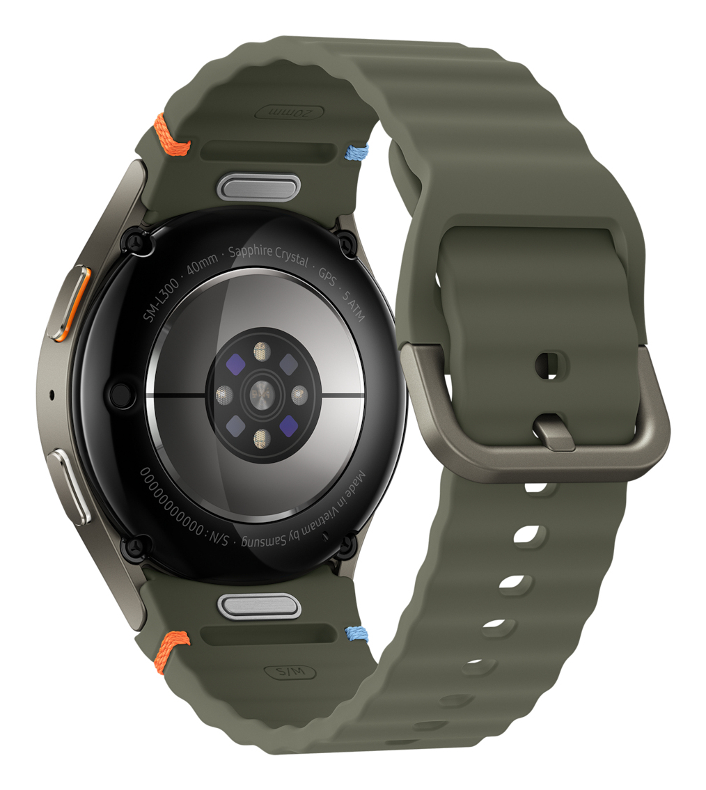 Samsung Galaxy Watch7 - 40 mm - montre intelligente avec bande sport - caoutchouc - taille du bracelet : S/M - affichage 1.3" - 32 Go - NFC, Wi-Fi, Bluetooth - 28.9 g - vert