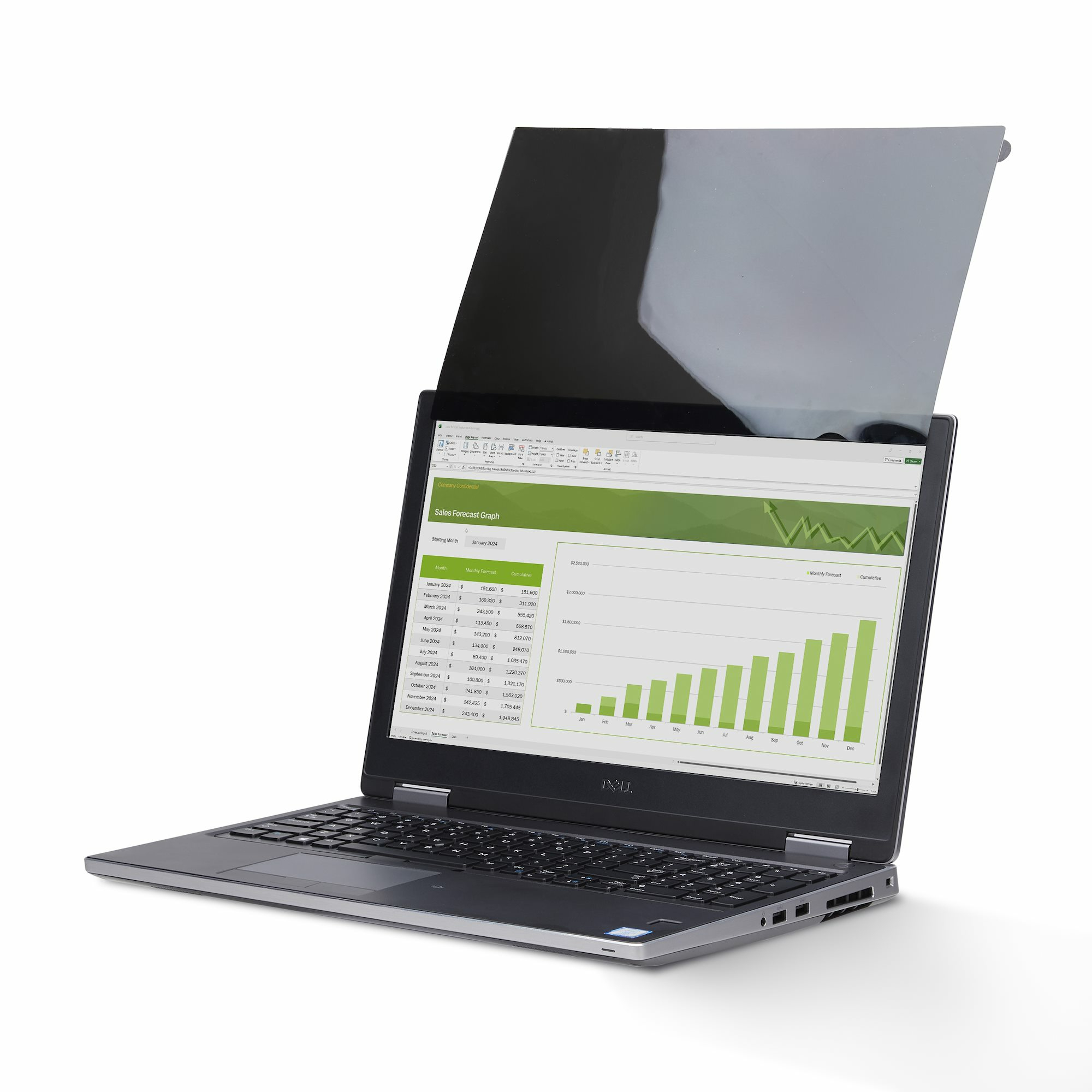 StarTech.com Filtre de Confidentialité pour Écran Tactile 16:9 de 13,3" - Filtre de confidentialité pour ordinateur portable - à double sens - adhésif, languettes de charnière, charnières à bascule - 13.3" - transparent