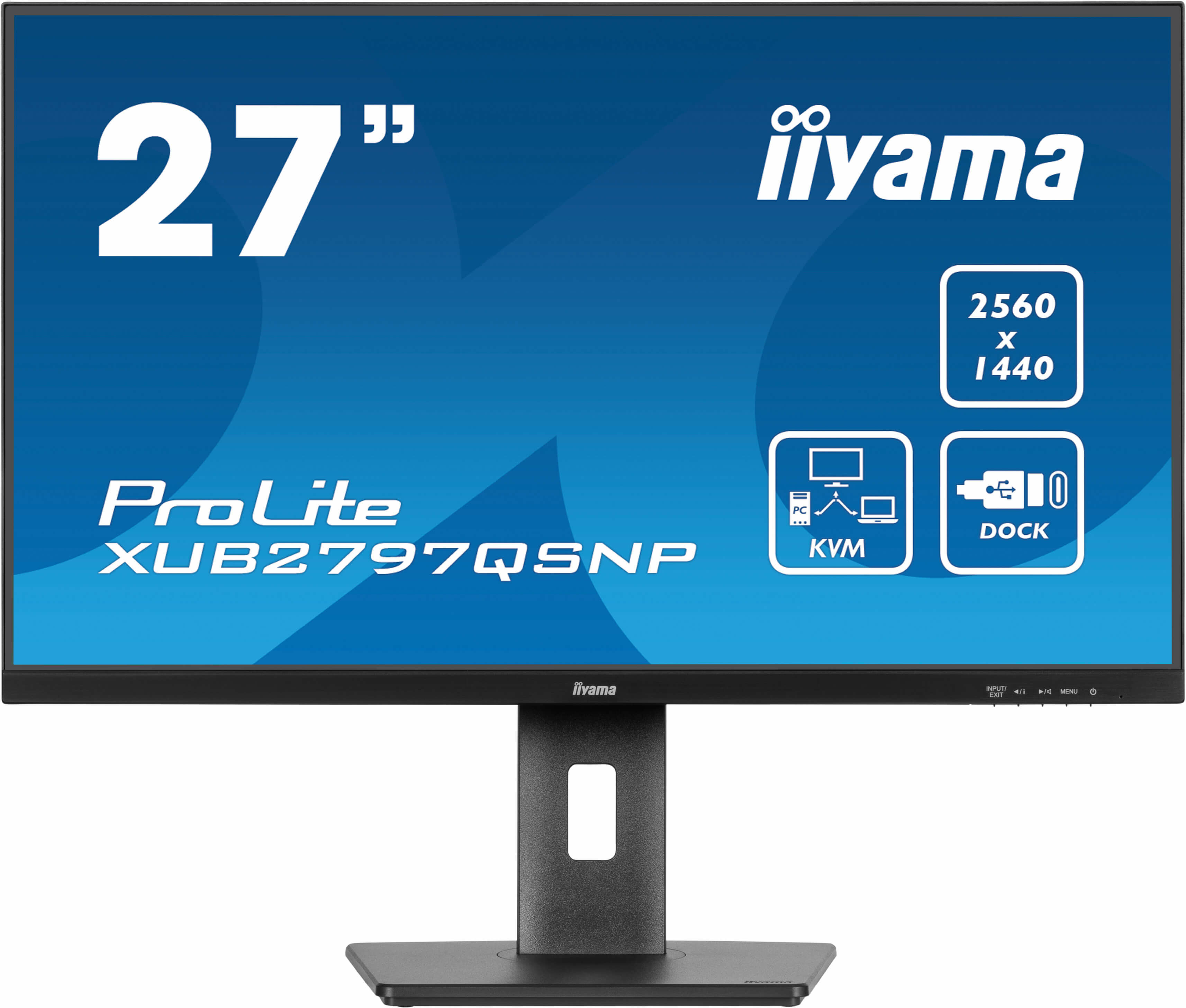 Écran LED - 27" - 2560 x 1440 WQHD @ 100 Hz - IPS - 300 cd/m² - 1300:1 - 1 ms - HDMI, DisplayPort - haut-parleurs - noir, mat