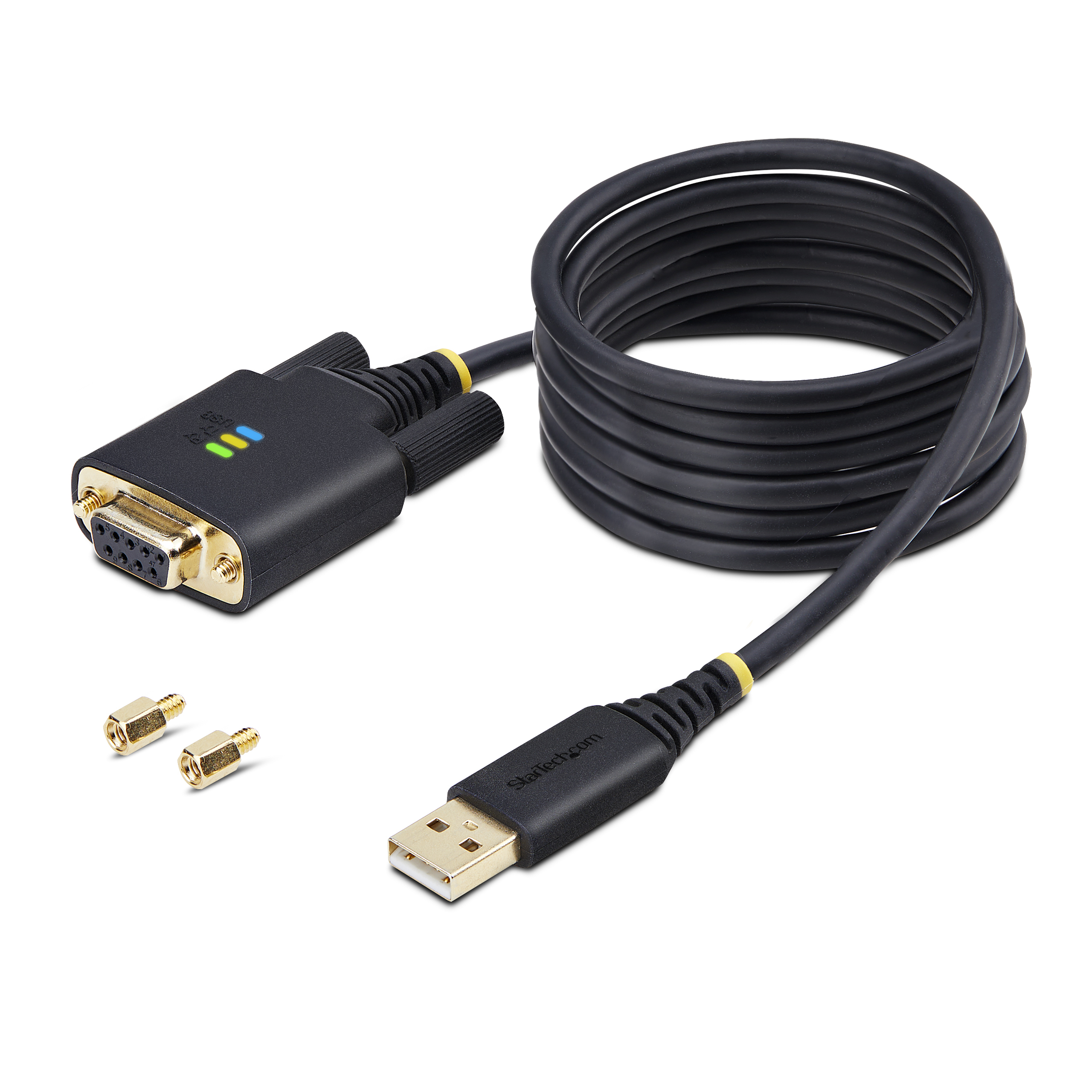 StarTech.com 6.6ft/2m USB to Null Modem Serial Adapter Cable, FTDI, RS232 - Câble USB / série - USB (M) pour DB-9 (F) - 2 m - noir