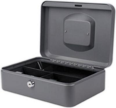 1 Caissette à monnaie avec serrure cylindrique 25cm gris