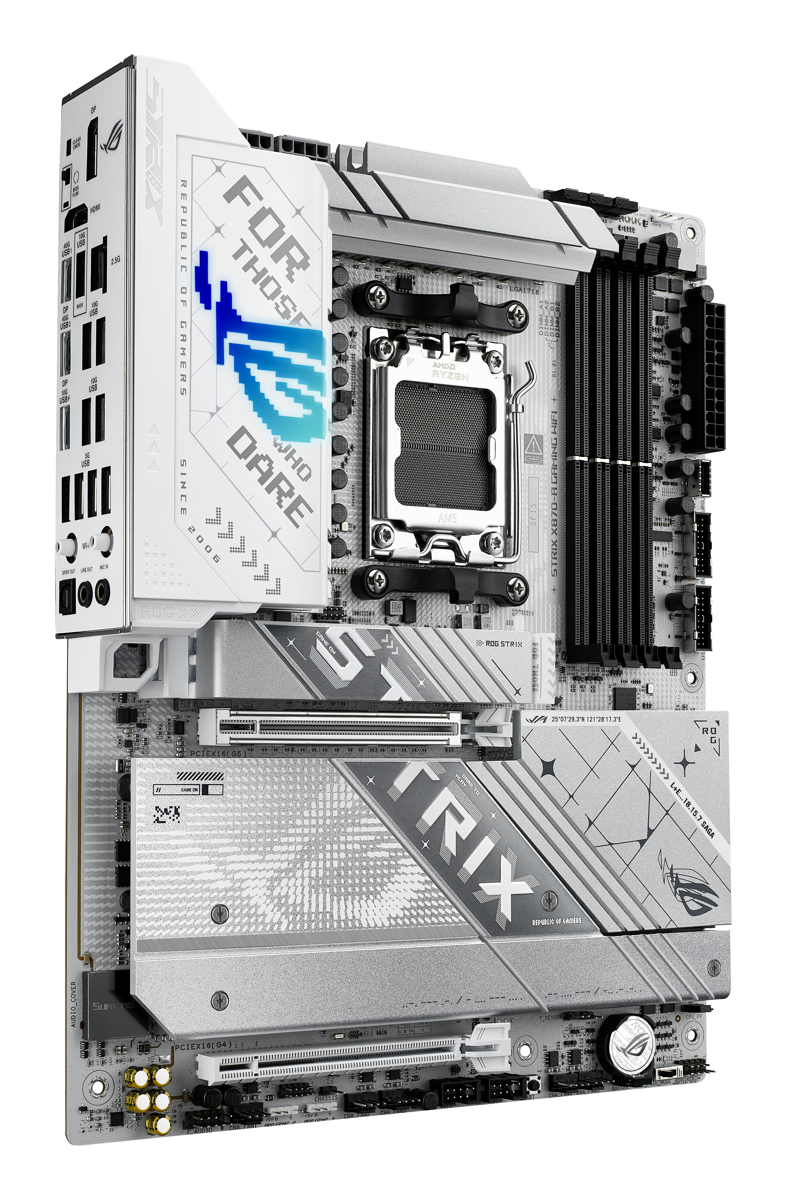 ASUS ROG STRIX X870-A GAMING WIFI - Carte-mère - ATX - Socket AM5 - AMD X870 Chipset - USB4, USB 3.2 Gen 2, USB-C 3.2 Gen2, USB 3.2 Gen 1, USB-C 3.2 Gen 2x2 - Wi-Fi 7, 2.5 Gigabit LAN, Bluetooth - carte graphique embarquée (unité centrale requise) - audio