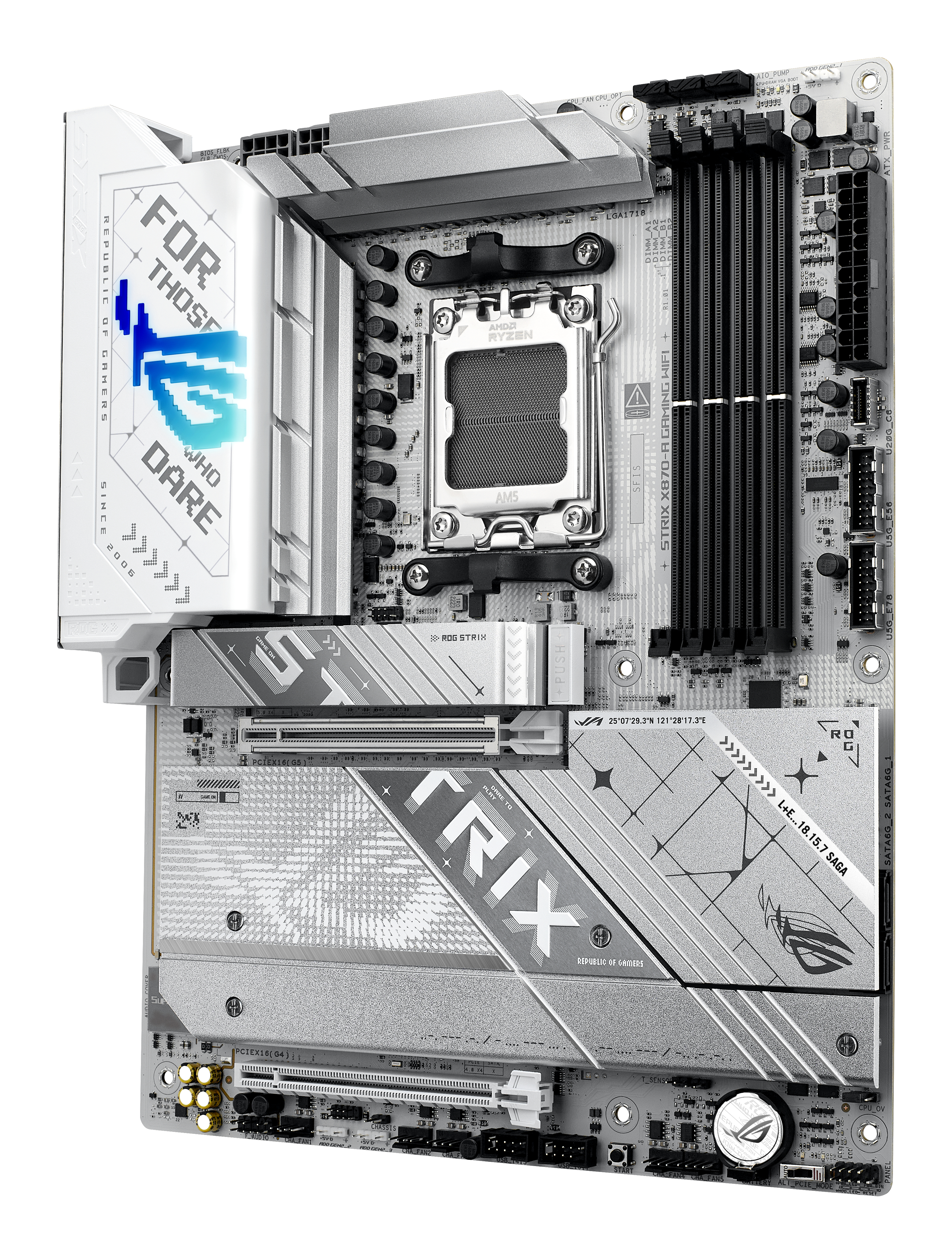 ASUS ROG STRIX X870-A GAMING WIFI - Carte-mère - ATX - Socket AM5 - AMD X870 Chipset - USB4, USB 3.2 Gen 2, USB-C 3.2 Gen2, USB 3.2 Gen 1, USB-C 3.2 Gen 2x2 - Wi-Fi 7, 2.5 Gigabit LAN, Bluetooth - carte graphique embarquée (unité centrale requise) - audio