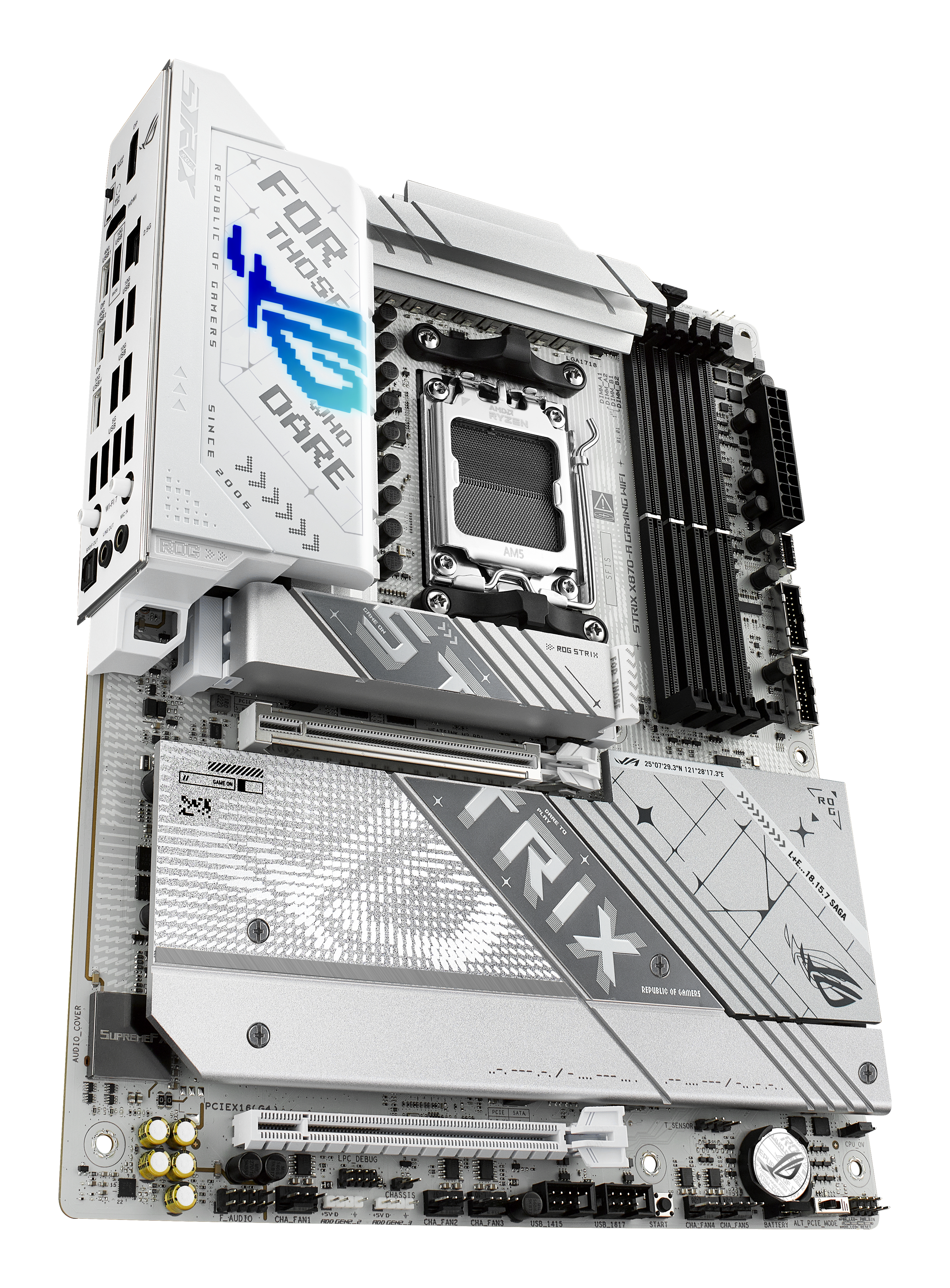 ASUS ROG STRIX X870-A GAMING WIFI - Carte-mère - ATX - Socket AM5 - AMD X870 Chipset - USB4, USB 3.2 Gen 2, USB-C 3.2 Gen2, USB 3.2 Gen 1, USB-C 3.2 Gen 2x2 - Wi-Fi 7, 2.5 Gigabit LAN, Bluetooth - carte graphique embarquée (unité centrale requise) - audio