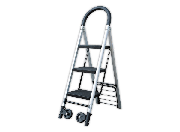 1 Escabeau diable pliable avec 3 marches