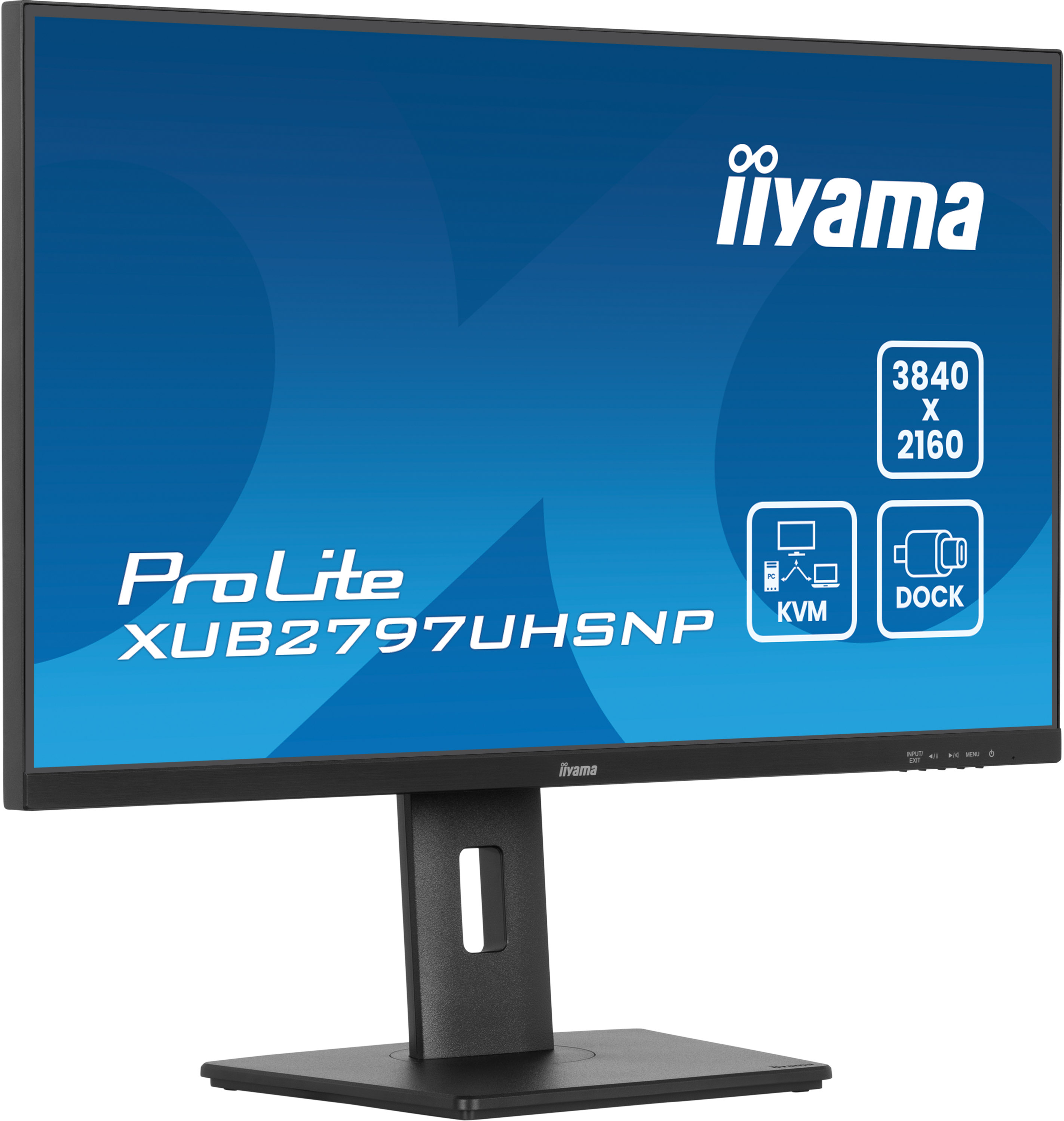 iiyama ProLite XUB2797UHSNP-B1 - Écran LED - 27" - 3840 x 2160 4K @ 60 Hz - IPS - 350 cd/m² - 1300:1 - 4 ms - HDMI, DisplayPort, USB-C - haut-parleurs - mat, noir