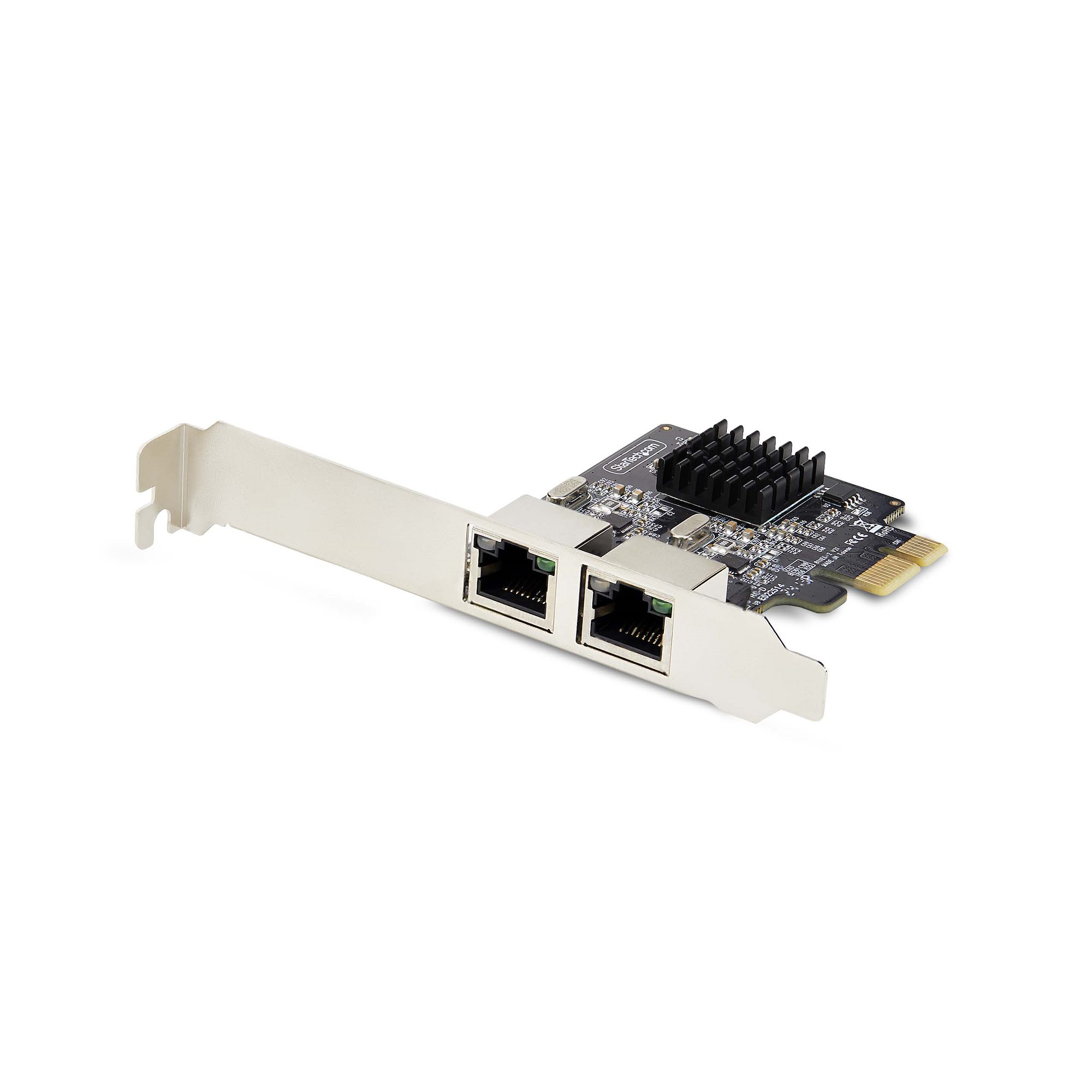 StarTech.com 2-Port Gigabit PCIe Network Adapter Card, TAA Compliant - Adaptateur réseau - PCIe - Gigabit Ethernet x 2 - noir - Conformité TAA