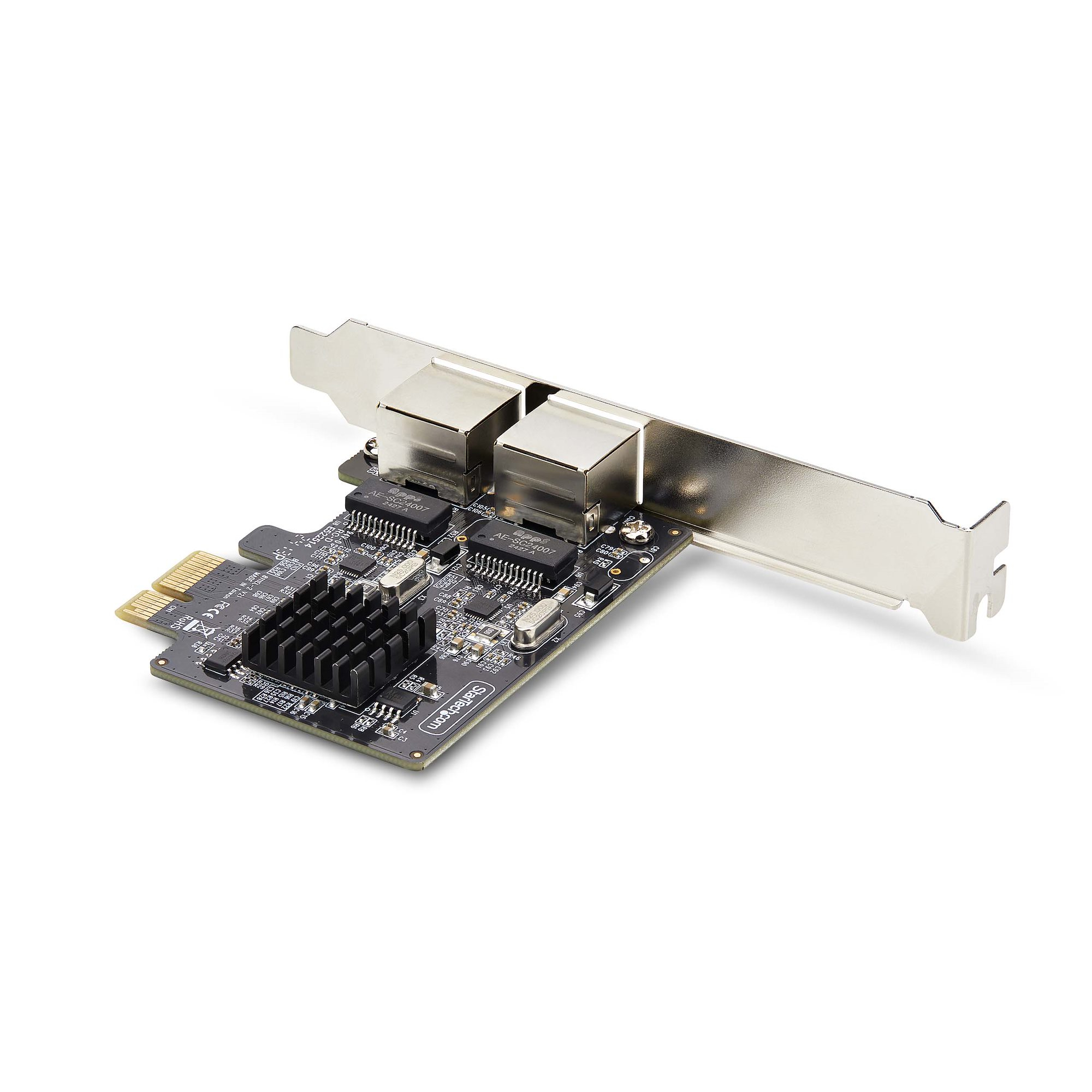 StarTech.com 2-Port Gigabit PCIe Network Adapter Card, TAA Compliant - Adaptateur réseau - PCIe - Gigabit Ethernet x 2 - noir - Conformité TAA