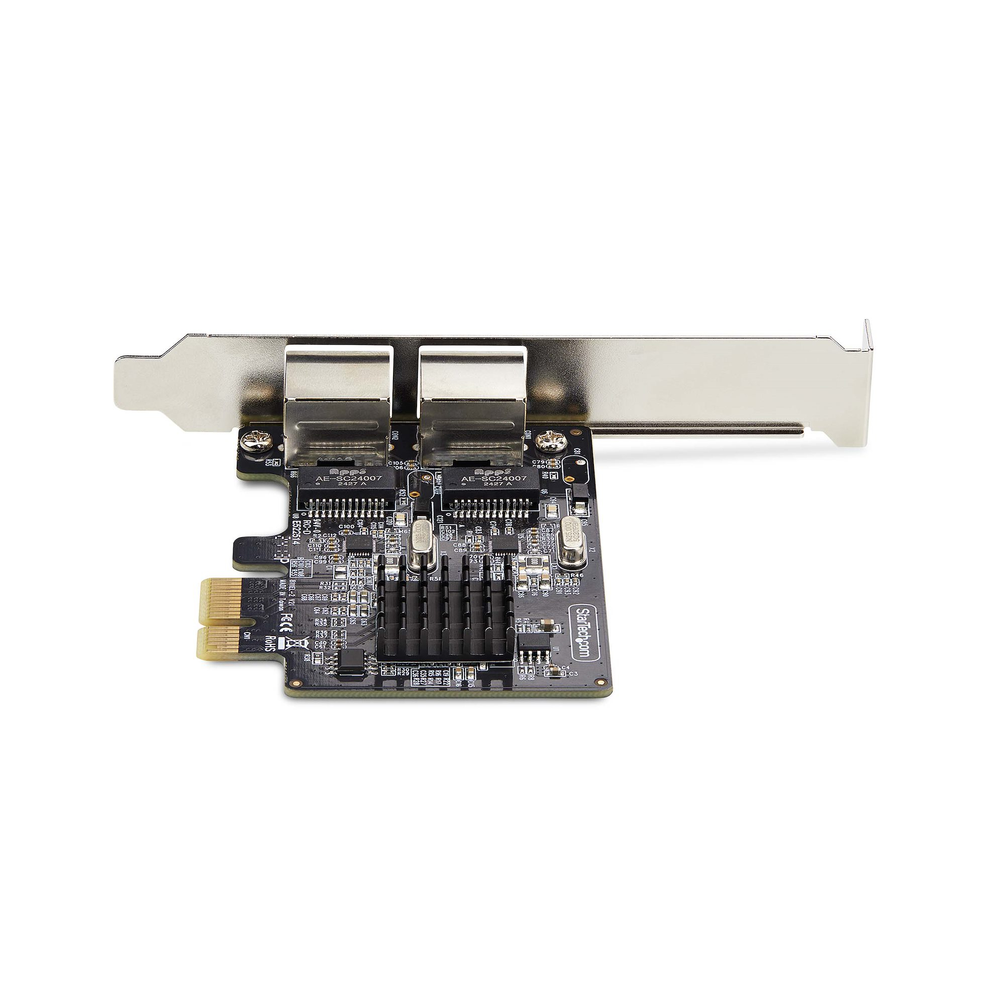 StarTech.com 2-Port Gigabit PCIe Network Adapter Card, TAA Compliant - Adaptateur réseau - PCIe - Gigabit Ethernet x 2 - noir - Conformité TAA