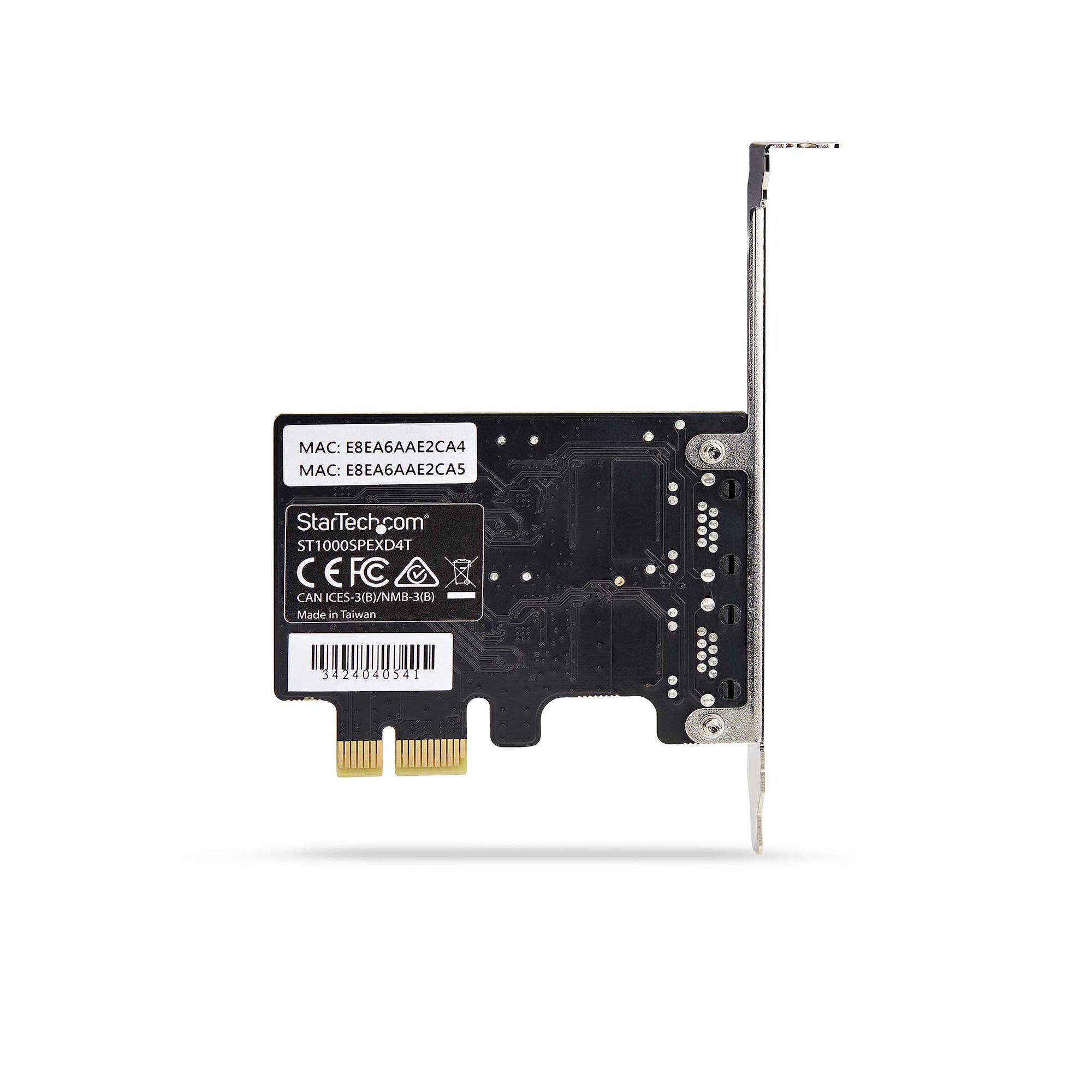 StarTech.com 2-Port Gigabit PCIe Network Adapter Card, TAA Compliant - Adaptateur réseau - PCIe - Gigabit Ethernet x 2 - noir - Conformité TAA