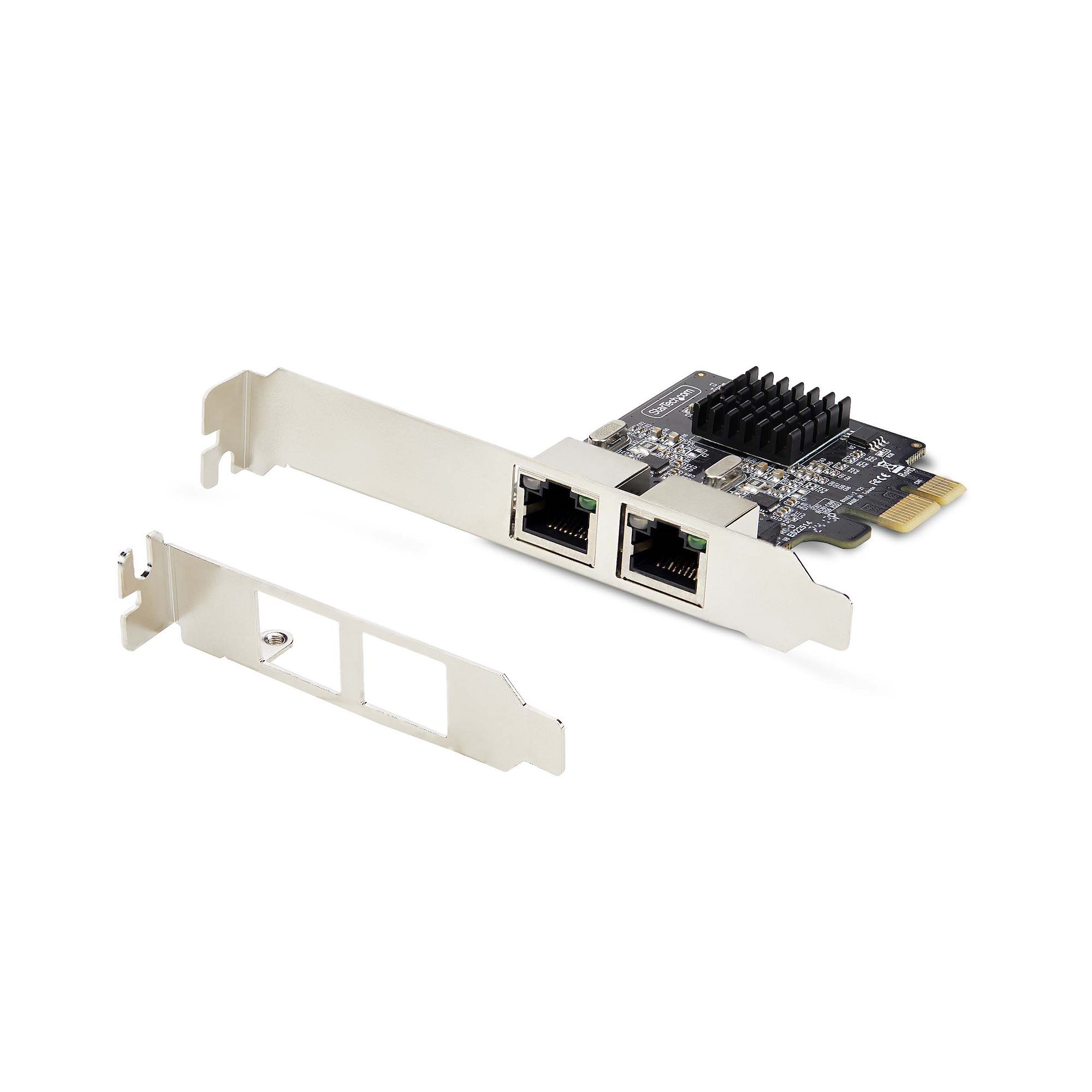 StarTech.com 2-Port Gigabit PCIe Network Adapter Card, TAA Compliant - Adaptateur réseau - PCIe - Gigabit Ethernet x 2 - noir - Conformité TAA